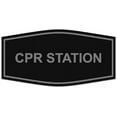 thumbnail image 1 of Signs ByLITA Fancy CPR Station Sign - Laser-Engraved Lettering | Durable ABS Plastic | Vibrant Colors | Powerful Foam Tape (Black / Silver) - Medium, 1 of 3