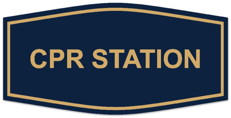 Signs ByLITA Fancy CPR Station Sign - Laser-Engraved Lettering ...