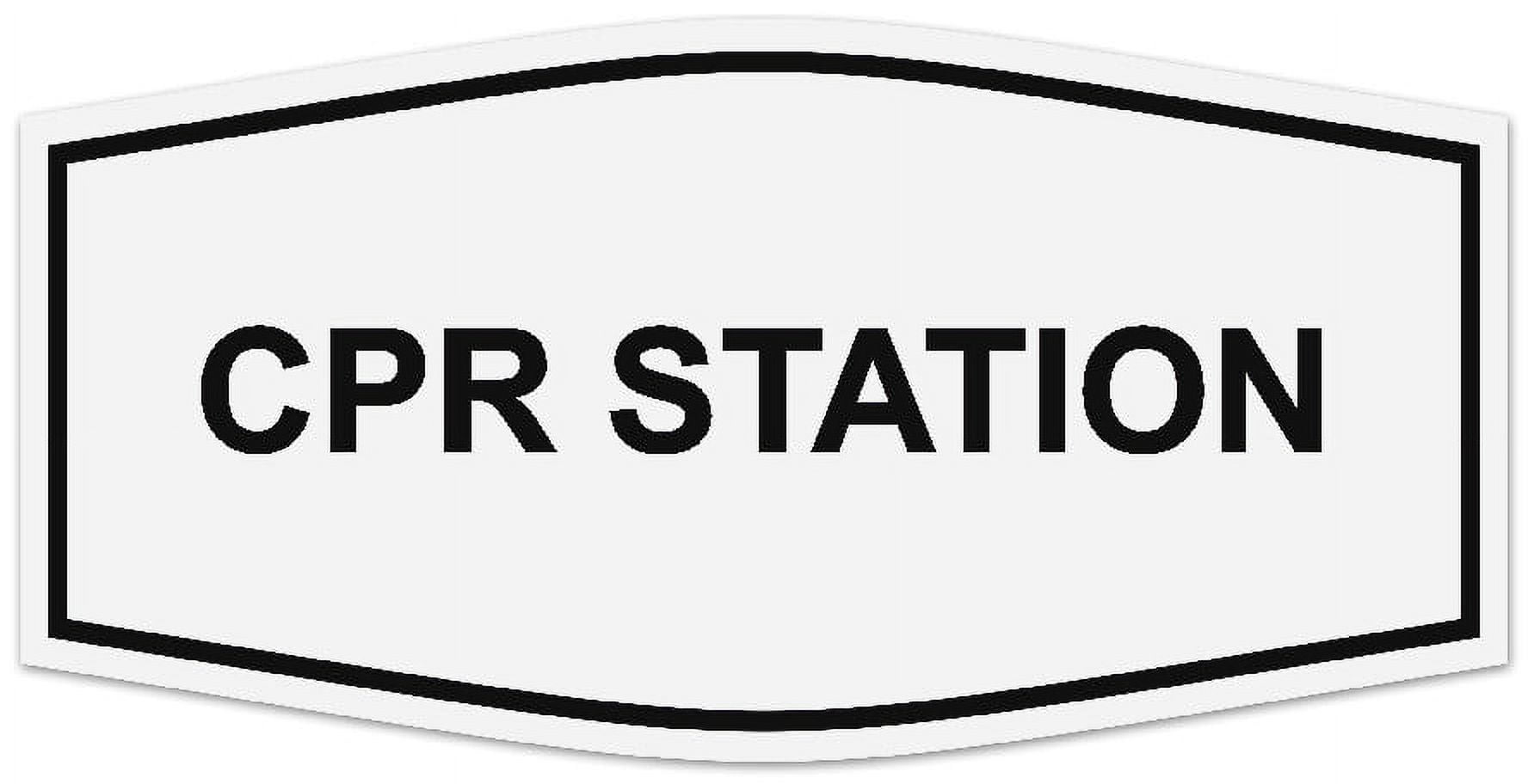 Signs ByLITA Fancy CPR Station Sign - Laser-Engraved Lettering ...