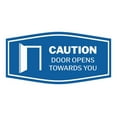 thumbnail image 1 of Signs ByLITA Fancy Caution Door Opens Towards You Sign (Blue) - Large, 1 of 8