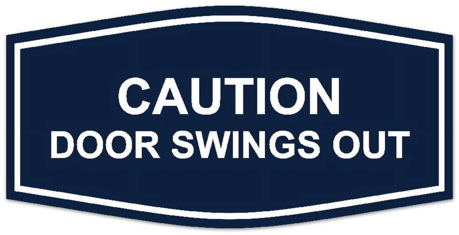 Signs ByLITA Fancy Caution Door Swings Out Sign - Laser-Engraved