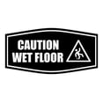 thumbnail image 1 of Signs ByLITA Fancy Caution Wet Floor Durable ABS Plastic Laser Engraved Easy Installation Elegant Design Sign (Black) - Medium, 1 of 6