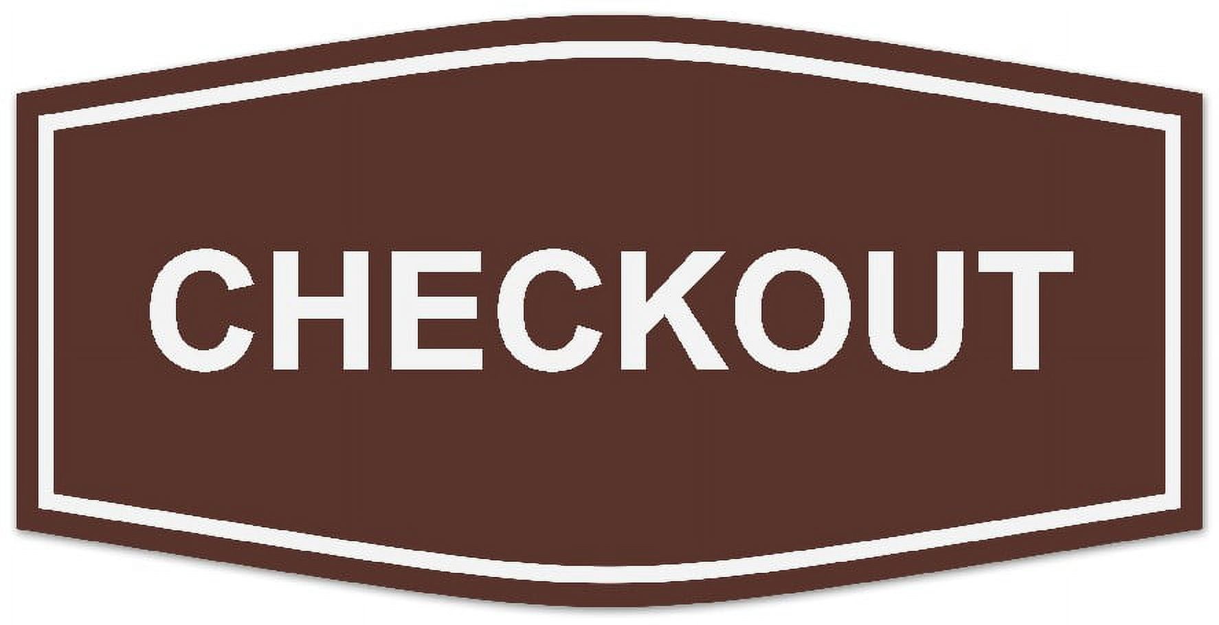 Signs ByLITA Fancy Checkout Sign - Laser-Engraved Lettering | Durable ...