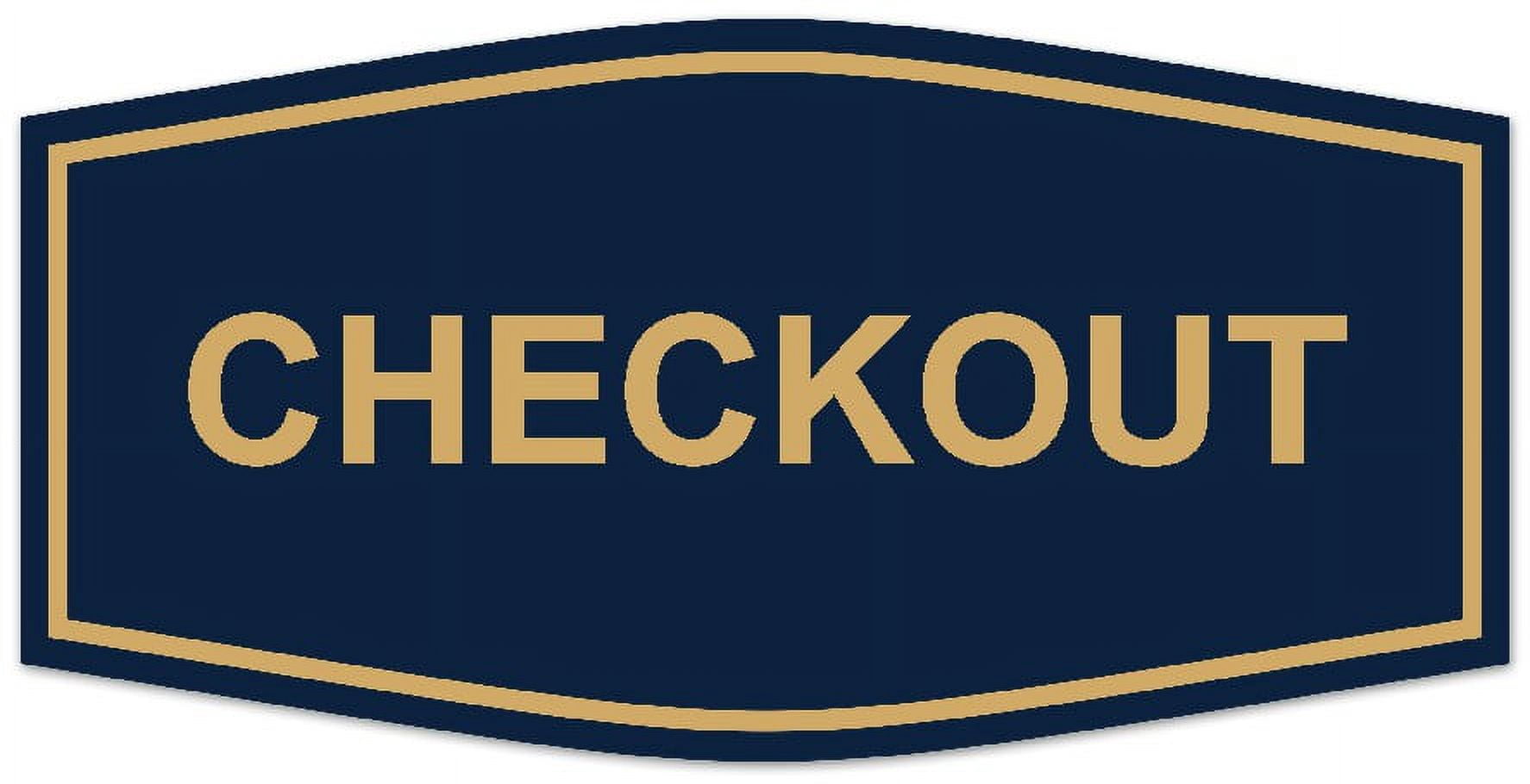 Fancy Stretch Sign Signs ByLITA Fancy Checkout Sign - Laser-Engraved Lettering | Durable ...