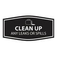thumbnail image 1 of Signs ByLITA Fancy Clean Up Any Leaks or Spills Sign (Black) - Large, 1 of 8