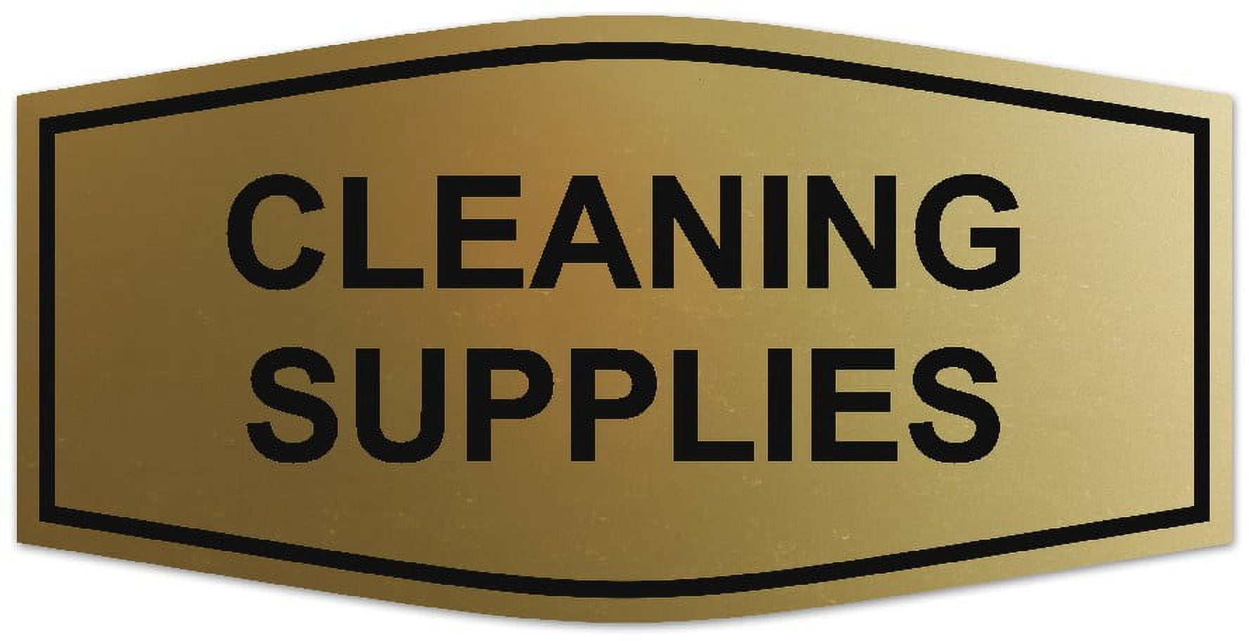 Signs ByLITA Fancy Cleaning Supplies Sign - Laser-Engraved Lettering ...