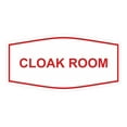 thumbnail image 1 of Signs ByLITA Fancy Cloak Room Sign (White/Red) - Large, 1 of 5