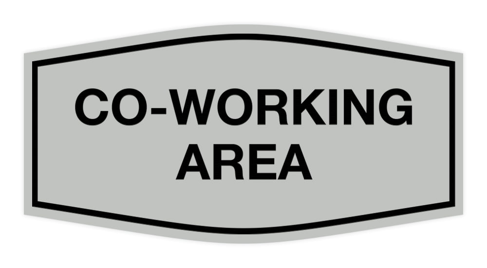 Signs ByLITA Fancy Co-Working Area Sign (Lt Gray) - Medium - Walmart.com