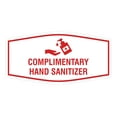 thumbnail image 1 of Signs ByLITA Fancy Complimentary Hand Sanitizer Sign (White/Red) - Small 3x6", 1 of 1