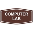 thumbnail image 1 of Signs ByLITA Fancy Computer Lab Sign - Laser-Engraved Lettering | Durable ABS Plastic | Vibrant Colors | Powerful Foam Tape (Dark Brown) - Small, 1 of 2