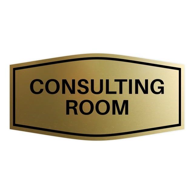 Signs ByLITA Fancy Consulting Room Sign (Brushed Gold) - Large
