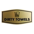 thumbnail image 1 of Signs ByLITA Fancy Dirty Towels Sign (Brushed Gold) - Small, 1 of 8