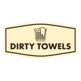 thumbnail image 1 of Signs ByLITA Fancy Dirty Towels Sign (Ivory/Dark Brown) - Medium, 1 of 8