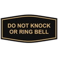 thumbnail image 1 of Signs ByLITA Fancy Do Not Knock Or Ring Bell Sign - Laser-Engraved Lettering | Durable ABS Plastic | Vibrant Colors | Powerful Foam Tape (Black Gold) - Medium, 1 of 2