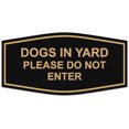 thumbnail image 1 of Signs ByLITA Fancy Dogs In Yard Please Do Not Enter Sign - Laser-Engraved Lettering | Durable ABS Plastic | Vibrant Colors | Powerful Foam Tape (Black /Gold) - Small, 1 of 2