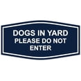 thumbnail image 1 of Signs ByLITA Fancy Dogs In Yard Please Do Not Enter Sign - Laser-Engraved Lettering | Durable ABS Plastic | Vibrant Colors | Powerful Foam Tape (Navy Blue / White) - Small, 1 of 2