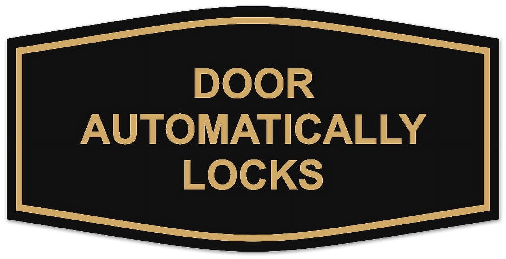 Signs ByLITA Fancy Door Automatically Locks Sign - Laser-Engraved ...