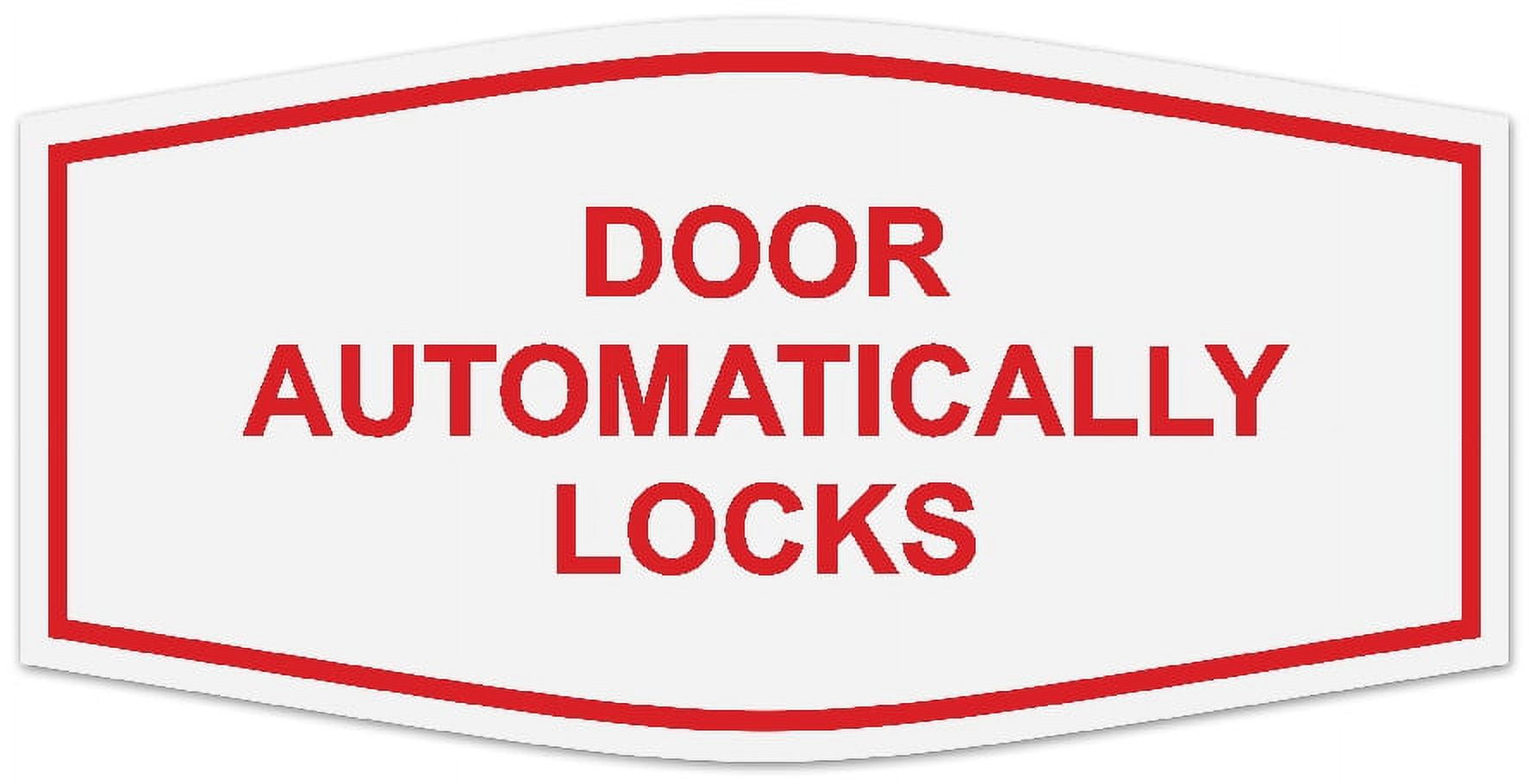 Signs ByLITA Fancy Door Automatically Locks Sign - Laser-Engraved ...