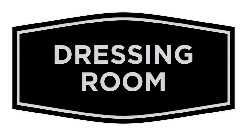 Signs ByLITA Fancy Dressing Room Sign (Black / Silver) - Medium ...