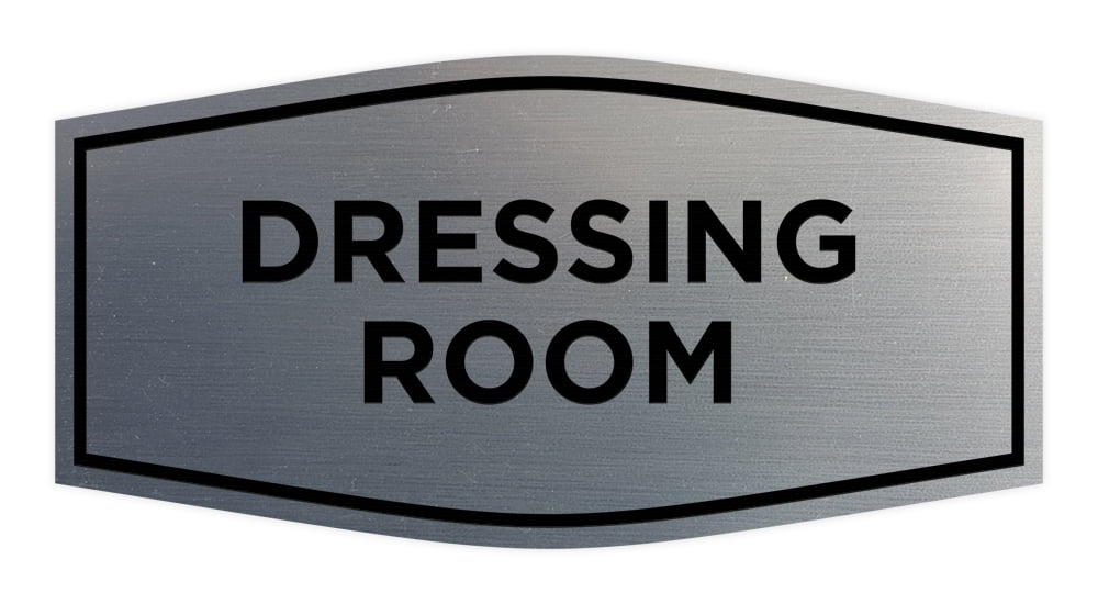 Signs ByLITA Fancy Dressing Room Sign (Brushed Silver) - Medium ...