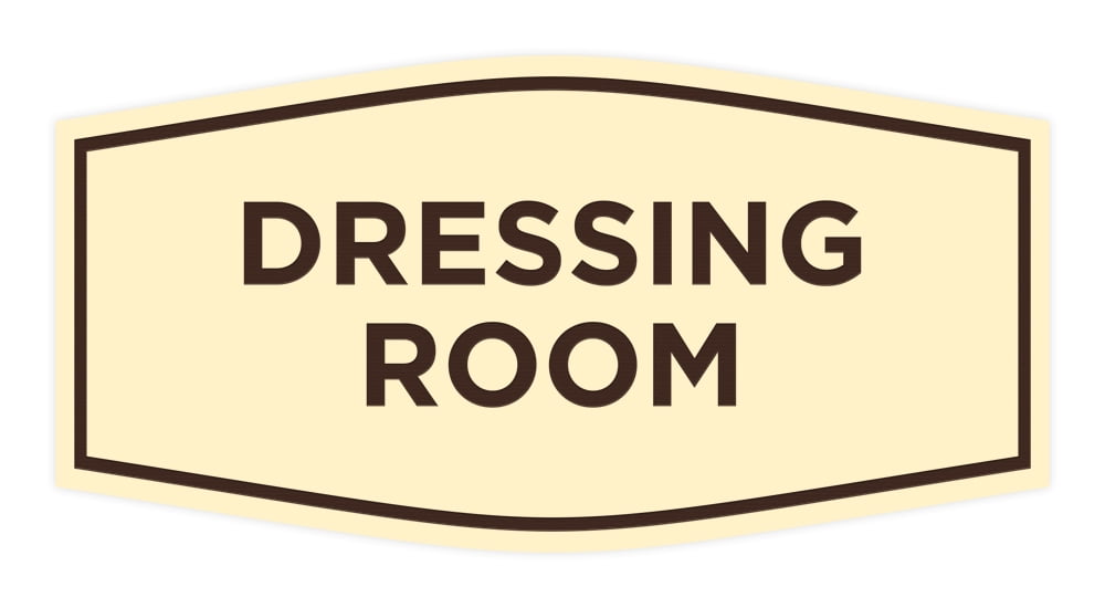 Fancy Room Sign Signs ByLITA Fancy Dressing Room Sign (Ivory/Dark Brown) - Large ...
