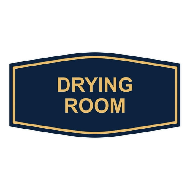 Signs ByLITA Fancy Drying Room Sign (Navy Blue/Gold) - Large