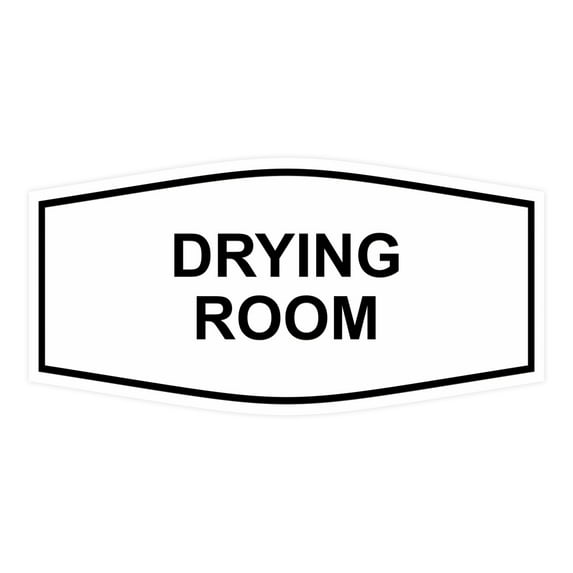 Signs ByLITA Fancy Drying Room Sign (White) - Medium