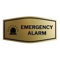 thumbnail image 1 of Signs ByLITA Fancy Emergency Alarm Sign (Brushed Gold) - Large, 1 of 8