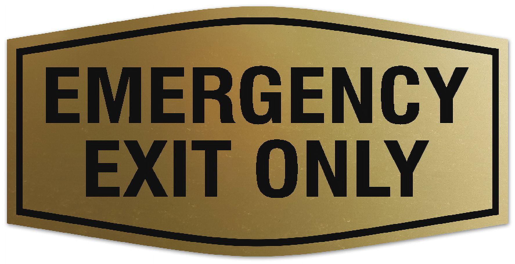 Signs ByLITA Fancy Emergency exit only Sign - Laser-Engraved Lettering ...