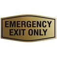 thumbnail image 1 of Signs ByLITA Fancy Emergency exit only Sign - Laser-Engraved Lettering | Durable ABS Plastic | Vibrant Colors | Powerful Foam Tape Sign (Brushed Gold) - Medium, 1 of 1