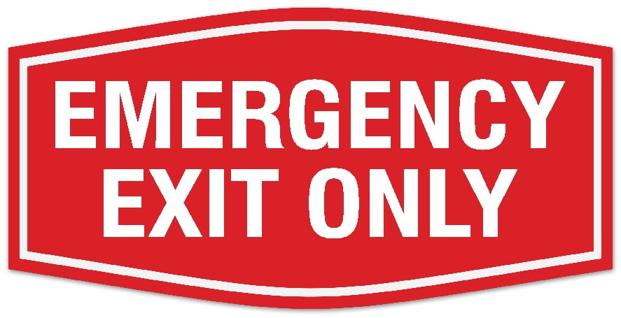 Signs ByLITA Fancy Emergency exit only Sign - Laser-Engraved Lettering ...