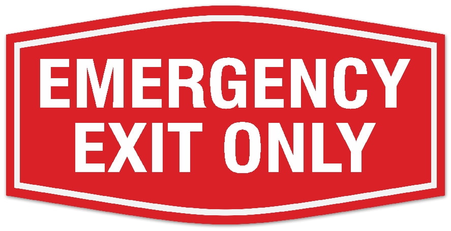 Signs ByLITA Fancy Emergency exit only Sign - Laser-Engraved Lettering ...
