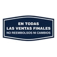 thumbnail image 1 of Signs ByLITA Fancy En Todas las Ventas Finales No Reembolsos Ni Cambios Sign (Navy Blue / White) - Large, 1 of 8
