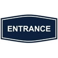 thumbnail image 1 of Signs ByLITA Fancy Entrance Sign - Laser-Engraved Lettering | Durable ABS Plastic | Vibrant Colors | Powerful Foam Tape (Navy Blue / White) - Small, 1 of 2