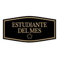 thumbnail image 1 of Signs ByLITA Fancy Estudiante del mes Easy Installation | Classroom Decor | School Markers And Decorations | Students and Teachers Sign (Black Gold) - Large, 1 of 1