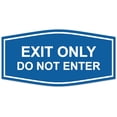 thumbnail image 1 of Signs ByLITA Fancy Exit Only Do Not Enter Sign - Laser-Engraved Lettering | Durable ABS Plastic | Vibrant Colors | Powerful Foam Tape (Blue) - Small, 1 of 2