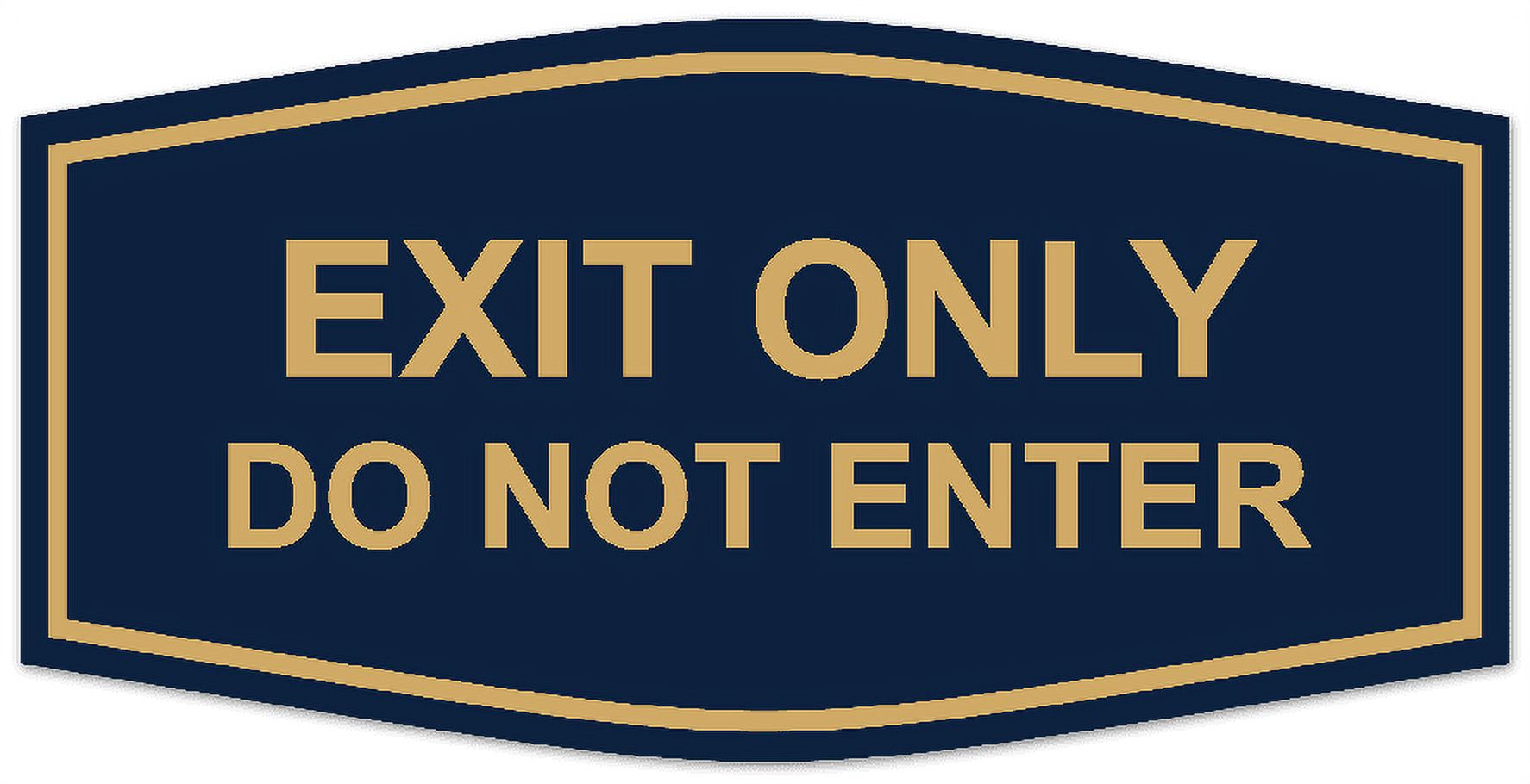 Emter Only Sign Signs ByLITA Fancy Exit Only Do Not Enter Sign - Laser-Engraved ...