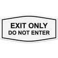 thumbnail image 1 of Signs ByLITA Fancy Exit Only Do Not Enter Sign - Laser-Engraved Lettering | Durable ABS Plastic | Vibrant Colors | Powerful Foam Tape (White) - Large, 1 of 2
