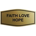 thumbnail image 1 of Signs ByLITA Fancy Faith Love Hope Sign - Laser-Engraved Lettering | Durable ABS Plastic | Vibrant Colors | Powerful Foam Tape (Brushed Gold) - Medium, 1 of 2