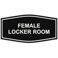 thumbnail image 1 of Signs ByLITA Fancy Female Locker Room Sign - Laser-Engraved Lettering | Durable ABS Plastic | Vibrant Colors | Powerful Foam Tape (Black) - Medium, 1 of 2