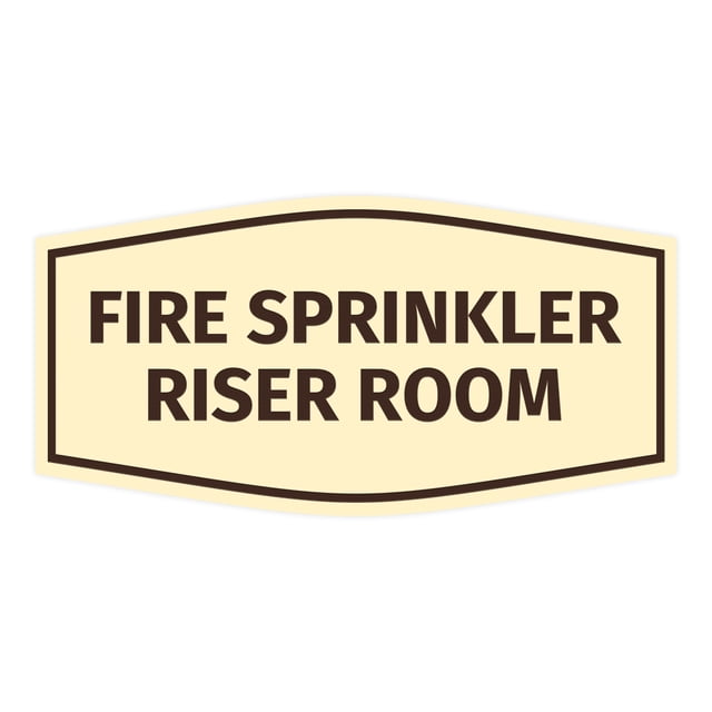 Signs ByLITA Fancy Fire Sprinkler Riser Room Sign - Laser-Engraved ...