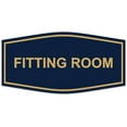 thumbnail image 1 of Signs ByLITA Fancy Fitting Room Sign - Laser-Engraved Lettering | Durable ABS Plastic | Vibrant Colors | Powerful Foam Tape (Navy Blue/Gold) - Large, 1 of 2