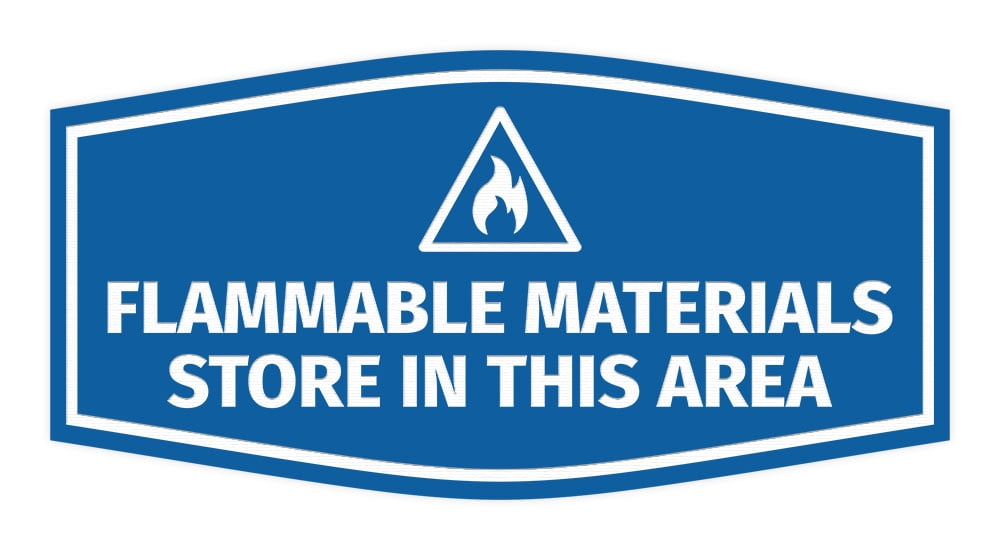 Signs ByLITA Fancy Flammable Materials Stored in this Area Durable ABS ...