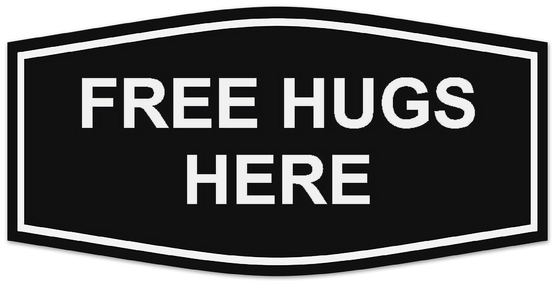 Signs ByLITA Fancy Free Hugs Here Sign - Laser-Engraved Lettering ...