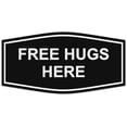 thumbnail image 1 of Signs ByLITA Fancy Free Hugs Here Sign - Laser-Engraved Lettering | Durable ABS Plastic | Vibrant Colors | Powerful Foam Tape (Black) - Medium, 1 of 2