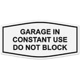 thumbnail image 1 of Signs ByLITA Fancy Garage In Constant Use, Do Not Block Sign - Laser-Engraved Lettering | Durable ABS Plastic | Vibrant Colors | Powerful Foam Tape (White) - Large, 1 of 2