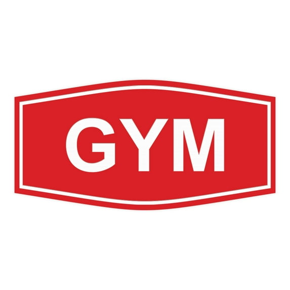 Signs ByLITA Fancy Gym Sign (Red) - Small