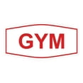 thumbnail image 1 of Signs ByLITA Fancy Gym Sign (White/Red) - Small, 1 of 5