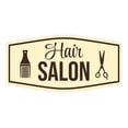 thumbnail image 1 of Signs ByLITA Fancy Hair Salon Easy Installation | Durable Construction | Barbers | Grooming and Styling | Hair Sign (Ivory/Dark Brown) - Small, 1 of 9