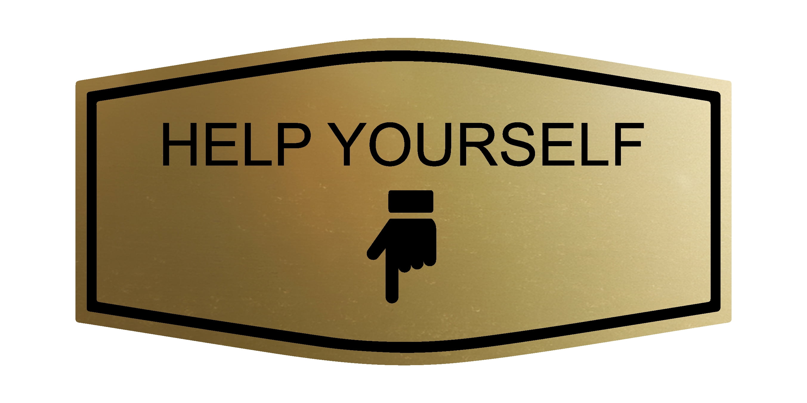 Signs ByLITA Fancy Help Yourself Indoors Decoration Sign (Brushed Gold ...